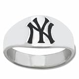 New York Yankees Logo Men's Enamel Band Ring (Size 10)