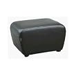 Black Full Leather Ottoman By Wholesale Interiors
