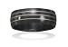 Black Stainless Steel Men's Ring with Line Design in the Band
