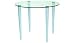 Round Glass Slender Pin Coffee Table 525 dia clear Image