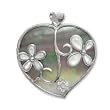 .925 Silver Cut-Out Rose Pendant