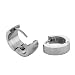 Stainless Steel Huggie Earrings with Plain Design