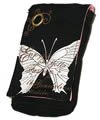 Universal Pouch with Belt Loop & Optional Carabiner (Butterfly On Black) fo ....