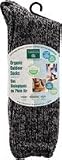 EARTH THERAPEUTICS Men's outdoor Crew Socks Black/Blue 0