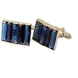 Sterling Silver Blue Zirconia Cufflinks