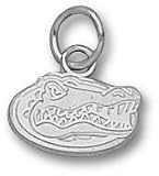 Florida Gators Gator Head 5/16 Charm - Sterling Silver Jewelry