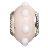 Lovelinks by Aagaard Retired Sterling Silver Bumpy Road/Light Pink Bead with Murano Glass For Charm Bracelets