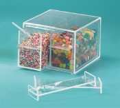Cal-Mil Clear Topping Dispenser With 2 Notched Drawers