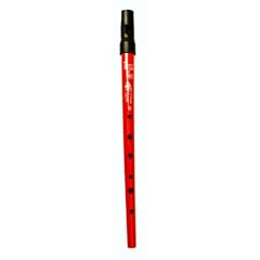 Clarke Pennywhistle TIN WHISTLE Stimmung D rot -- die beliebte Whistle vom Originalhersteller aus England mit Grifftabelle und Noten zu 4 Songs