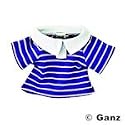 Webkinz Clothing - Blue & Pink Striped Polo Shirt