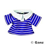 Webkinz Clothing - Blue & Pink Striped Polo Shirt