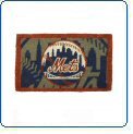 New York Mets Bleached Welcome Mat (Doormat) 18x30Welcome Mat Bleached-New York Mets - MLB Basebal