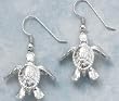 New Sterling Silver Sea Turtle Dangle Earrings Jewelry