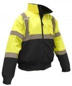 Radians SJ110B Class 3 Two-in-One High Visibility Bomber Safety Jacket (Green or Orange)