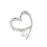 21QereXCyNL. SL160  Sterling Silver Heart Pendant w/ Freshwater Pearl