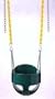 Green Full-Bucket Swing with Chain