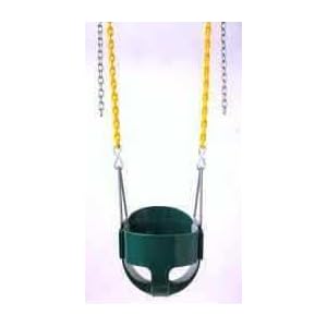 Green Full-Bucket Swing with Chain by Gorilla Playsets