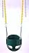 Green Full-Bucket Swing with Chain