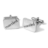 Pewter Married Cufflinks