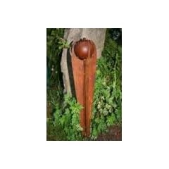 Gartenfackel "Imst" in Edelrost mit Brennkugel zum Stecken 60cm