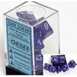 Chessex Dice: Polyhedral 7-Die Opaque Dice Set - Deep Blue with Silver (Limited)