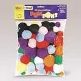 Chenille Kraft Company Pom-Poms, Assorted Sizes, Assorted Colors, Box Of 100