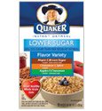 Quaker Instant Oatmeal Lower Sugar, Flavor Variety Pack, 10-Count Boxes (Pack of 4)