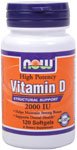 NOW VITAMIN D-3 2000 IU - 120 SOFTGELS