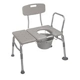 Drive Medical Combination Plastic Transfer Bench with Commode Opening