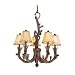 Vaxcel Lighting - AS-CHS005PT: Aspen 5L Chandelier Pine Tree Finish w/ Shades