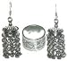 Women Jewelry Set Silver Earrings and Ring (erss028)