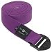 Hugger Mugger Yoga Products Cotton Strap 6' with Cinch Purple (Pack of 5)