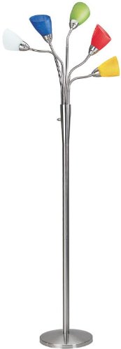 Floor Lamp with Multi Color Crackled Glass - Calypos