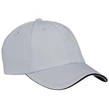 Port and Company - Washed Twill Sandwich Cap Chrome Black-OSFA at Port & Company