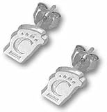 Cincinnati Bearcats 3/8" New "C" Paw Post Earrings - Sterling Silver Jewelry