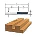 Bosch 85279M Straight Bit 3/16", 1/4" Shank, Single Flute, Carbide Tip (Super)
