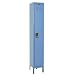 Hallowell U1228-1A-MB Marine Blue Steel Premium Wardrobe Locker, 1 Wide with 1 Opening, 1 Tier, 12" Width x 78" Height x 12" Depth, Assembled