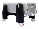 EXPONENT Designer CPU Stand auf Rollen schwarz CPU Halter fuer CPUs bis 30 kg Breitenverstellbar von 16 bis 26 cm Made in Italy