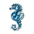 Sea Horse Glitter Temporary Tattoo 2x2