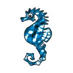 Sea Horse Glitter Temporary Tattoo 2x2