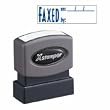 Title Stamps,Faxed By,Impression 1/2x1-5/8,Blue