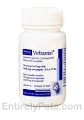 Virbantel 30 mg - Small dogs & puppies 6.0 to 25 lbs PER TAB