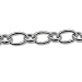 Silver Tone 5mm x 7mm Stylish Long & Short Chain - By The Foot