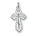 Sterling Silver Eastern Orthodox Cross with 20 Inch Sterling Silver Chain