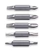 Westward 1VXP4 Screwdriver Bit Set, 1/4 Hex Dr, 5 Pc