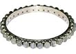 Gemstone Bangle for Women in Sterling Silver 2.4 inches (ban128)