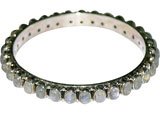 Bangle Bracelet in Sterling Silver and Rainbow Gemstone 45 gms. 2.4  (ban128)