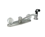 Styles 8 Satin Nickel Center Kitchen Faucet w/Sprayer