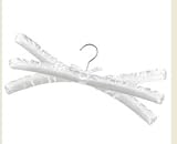 White Satin Finish Bendable Foam Hangers, Set of 6