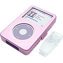 Apple iPod Video 5G (30GB/60GB/80GB) - Aluminium Metal Case with Belt Clip (Pink) By OrionGadgets